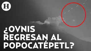 ¿Flotilla de ovnis en el Popocatépetl? Luces cilíndricas salen del volcán; esto se cree que era