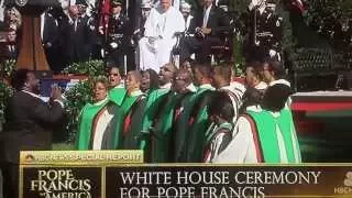 St. Augustine Choir SANG for Pope Francis!