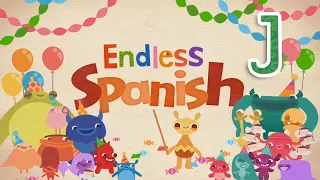 Endless Spanish Letter J - Sight Words: JARDÍN, JUEGO, JUGAR, JUGUETE, JUNTOS | Originator Games