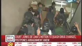 Court junks De Lima's motion to quash drug drug charges, Postpones arraignment anew