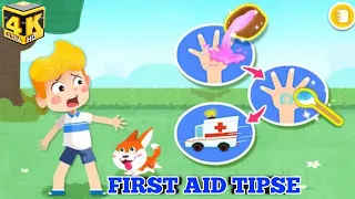 Baby Panda Little Panda's First Aid Guide: Bee Sting Tips & Safety BabyBus Game for Kids Episode 13