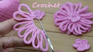 СУПЕР КРАСОТА крючком 3Д ВЯЗАНИЕ Beautiful Flower Crochet Pattern Knitting Tutorial for beginners