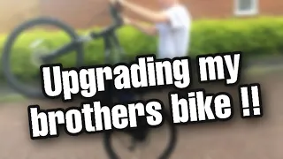 Upgrading my brothers bike into a wheelie bike (pt 1)