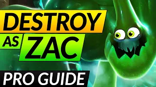 How to RANK UP FAST with ZAC - Full Guide on Paths, Matchups and Builds - LoL Jungle Guide