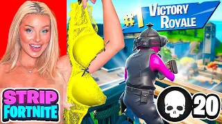 1 KILL = REMOVE 1 CLOTHING PIECE ON FORTNITE | Charlotte Parkes ft. @Hana