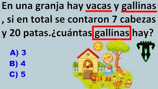 ¿Cuántas gallinas hay?🔥🔥RAZONAMIENTO MATEMÁTICO & descubre el número de animales