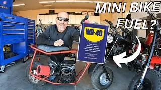 WD-40 as fuel in a mini bike how will it run?