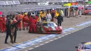 24H Le Mans 2013   Ferrari Pit Stop Epic Fail + Crash