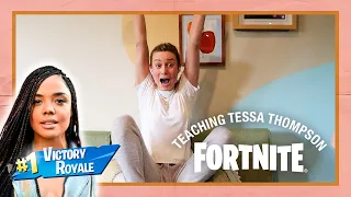 Teaching Tessa Thompson How To Play Fortnite!