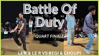 LE K & RUBIX VS REGI & CHOUPI QUART DE FINALE BATTLE OF DUTY BLACK OPS | REACTION #Dance