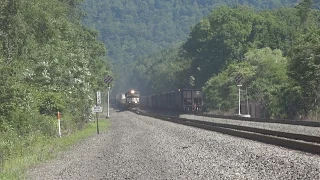 65 mph NS intermodal meets empty coal past Bretz Lane