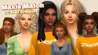 6 Maxis Match CC Hair Creators for ALL Textures & Styles ✨With Links✨| The Sims 4