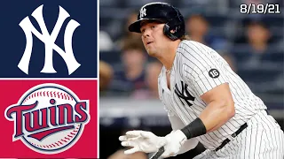 New York Yankees Vs. Minnesota Twins | Game Highlights | 8/19/21