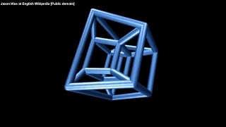 Looping Animated Projection of a Rotating Tesseract [Jason Hise at English Wikipedia]