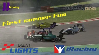 Super Formula Lights Hungaroring First corner Fun !!