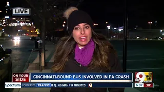 Cincinnati-bound bus involved in PA crash