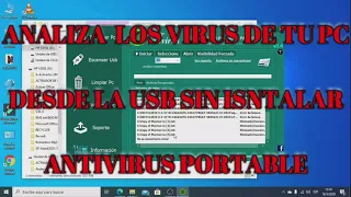 ANTIVIRUS PORTABLE | ANALIZA LOS VIRUS DE TU PC DESDE LA USB | VACUNA TU PC