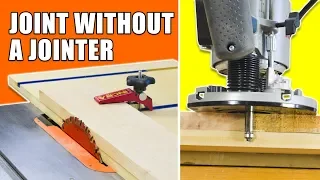 Table Saw Jointer Jig / Router Jointer Jig - How to Joint Wood Without a Jointer