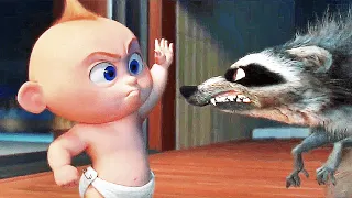 INCREDIBLES 2 Clip - "Jack-Jack vs. Raccoon" (2018) Pixar