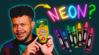NEON Oil Pastels!? Let's Try Them!