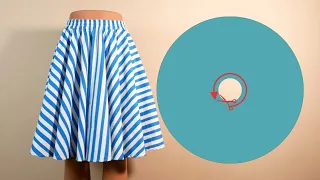 Full Flared Circle Skirt | Full Circular Skirt Cutting And Stitching 📌Skirt sewing technique #82