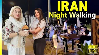 Walking Tour Iran | Nice Night Walking in beach Kish Island | Iran 2023