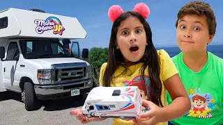Maria Clara e JP transformam um Motorhome de brinquedo em um trailer de verdade!