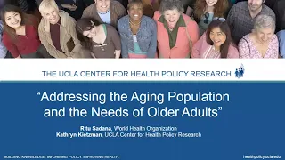 Addressing Aging Population and Needs of Older Adults/Mapping CHIS Data to CA's Master Plan of Aging