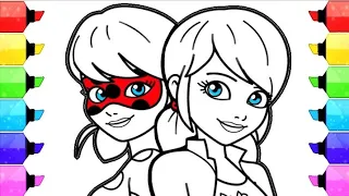 Miraculous Ladybug Coloring Pages | How to Draw and Color Ladybug and kwami Coloring Book