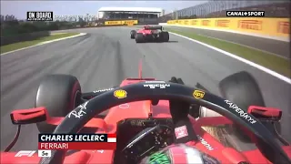 Sebastian Vettel & Charles Leclerc Collide - Brazil 2019