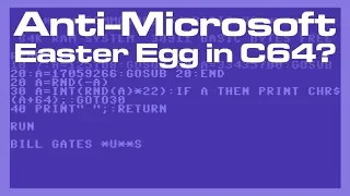 Bill Gates Sucks? An Anti-Microsoft Easter Egg Hidden In C64 BASIC?