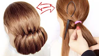 😱EASY Topsy Tail Bun😱Wedding Prom Updo Hair Tutorial perfect for long, medium & shoulder length ha