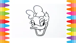 How to Draw Daisy duck | Drawing Easy Step by Step