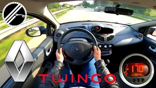 Renault Twingo II 1.2 16V 75 PS Top Speed Drive On German Autobahn With No Speed Limit POV