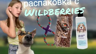 распаковка с wildberries для моей собаки🐶💋//базовые вещи//игрушки,вкусняшки,гигиена🧴