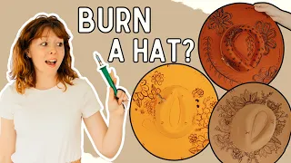 WOOD BURNING A FELT HAT - My Top Tips and Tricks!!