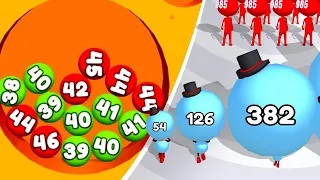 DIGS & BALLS - 2048 Sand Balls VS Big Head Run Gameplay