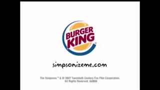 Burger King The Simpsons Movie Commercial (My VoiceOver)