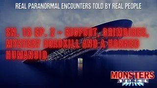 SN. 16 EP. 2 - BIGFOOT, GRIMOIRES, MYSTERY ROADKILL AND A HORNED HUMANOID. TRUE PARANORMAL STORIES.