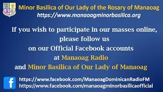 MANAOAG MASS - Monday of the First Week of Advent - November 29, 2021 / 4:30 p.m.