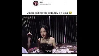 jisoo calls security over lisaa #bp- credit goes to the owner'