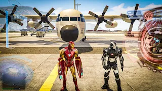 Iron Man vs Rhodes (War Machine) - GTA 5 Iron Man mod - Cocobibu