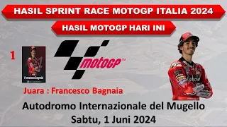 Hasil MotoGp Italia 2024 Hari Ini │ Hasil SPRINT RACE MotoGp Italia │ Francesco Bagnaia Juara │