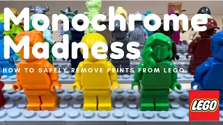 Monochrome Minifigures & How to Safely Remove Prints from Lego Parts!