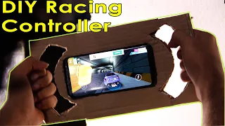 How to Build a Simple Racing wheel/steering controller that Works with Any Game- from cardboard