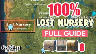 How to: Lost Nursery 100% FULL Exploration ⭐ SUMERU ALL CHESTS GUIDE 【 Genshin Impact 】