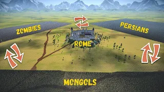 Battle Of 4 Armies: Zombies - Persians - Mongols - Rome - UEBS 2