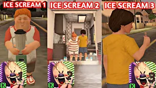 Escape Ending Scene - Ice scream Vs Ice scream 2 Vs Ice scream 3 | By Keplerians Game