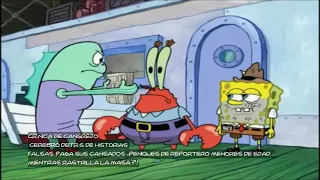 Angry Mob says Mr krabs Was An Behind of False Historys Scene