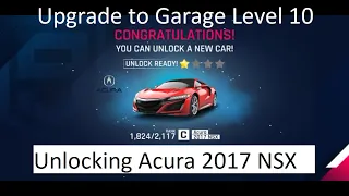 Asphalt 9- Unlocking Acura 2017 NSX , Test Drive and Upgrade to Garage Level 10